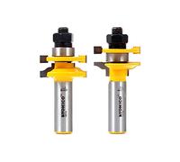 Yonico Cabinet Door Rail and Stile Router Bits Set Junior 2 Bit Ogee 1/2-Inch Shank 12271
