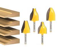 Yonico Raised Panel Cabinet Door Router Bits Vertical Set 4 Bit 1/4-Inch Shank 12404q