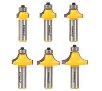 Yonico Roundover Router Bits Set Edge Forming 6 Bit 1/2-Inch Shank 13622
