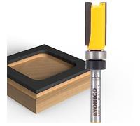 Yonico Router Bits Pattern Bit Flush Trim 1/2-Inch X 1-Inch Top Bearing 1/4-Inch Shank 14074q