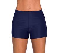 Yonique Womens Swim Shorts Solid Tankini Bottoms Swimsuit Bottoms, 03 Navy Blue, 26 Plus