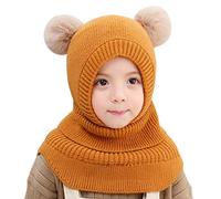 YONKINY Children's Girls Winter Hat - Warm Cute Slip-On Beanie - Yellow - One Size (2-5 Years, 48-52 cm)