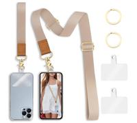 Yonlevres Phone Lanyard Crossbody Strap, Cell Phone Lanyards for around the Neck Wristlet Wrist Strap Solid Color Adjustable for Keys Case Accessories Travel Essentials