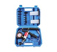 Yonligonju 23PCS Handheld Vacuum Pump Tester Brake Bleeder Kit Brake System Bleeding Tools with Adapters and 2 Reservoir Bottles Automotive Brake for Car Truck Motorcycle (Blue)