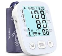 YONLO Blood Pressure Monitor for Home Use, Upper Arm Automatic BP Machine with Backlit LCD, 2×500 Memory & Irregular Heartbeat Detector, Dual Power Type-C/AAA, Extra Large Cuff 9-17"