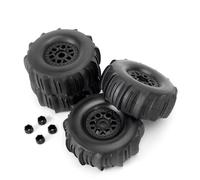 YONMFRDS For Arrma For Mojave YK4072 YK4073 1/7 Sand Tires 140X55mm Adapter 17mm 4PCS RC Model Car For Desert Truck Accessories(Black)