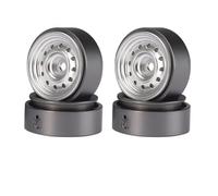 YONMFRDS For AXIAL For SCX24 FCS24 T4M 1/24 1/18 For Racing 1 In Metal Wheel Hub Rim Tires RC Model Car Crawler Accessories(Silver)