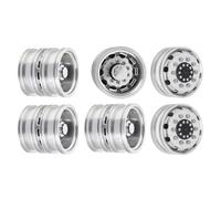 YONMFRDS For Tamiya 1/14 Complete Set Aluminum Front Rear Wheel Hubs Rims Tractor For Climbing Trailer RC Car Upgrade Parts(1set)