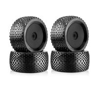 YONMFRDS RC Beadlock Tires For ARRMA For Redcat For Team For Losi For Kyosho For HPI WR8 For HSP For Racing 1/8 Tires Wheel 17mm Hex 4pcs 140mm RC Car Off Road(Black)