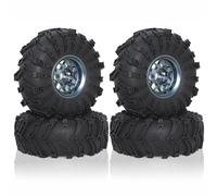 YONMFRDS RC Beadlock Tires For Axial For SCX10 For Wraith For Traxxas 1/10 2.2" Beadlock Wheel Rim Tire Set 4pcs 138mm Ultimate Upgrade RC Crawler Cars Parts(Gray)