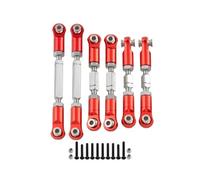 YONMFRDS RC Car DIY Parts For Arrma For Mojave 4x4 4s For Blx For Desert Truck Rtr 1/8 Aluminum Alloy Steering Link Rod Set Rc Crawler Car Accessories Upgrade Parts(Red)