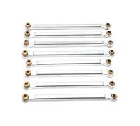 YONMFRDS RC Car DIY Parts For MN128 MN86 G500 1/12 8pcs Set Metal Chassis Fixing Pull Rod Kit RC Car Parts Trucks And Accessories Upgrades Replacements Repairs(Silver)