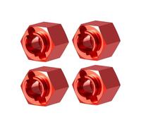 YONMFRDS RC Car DIY Parts For Redcat For Ascent 1/18 4Pcs/Set Aluminum Alloy Wheel Axle Hex Extended Adapters Coupler Rc Crawler Car Accessories Upgrades Replacement(Red)