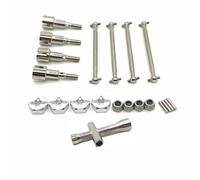 YONMFRDS RC Car DIY Parts For SCY For JJRC Q117 W130 W141 1/16 Metal Wheel Axle Cup Dog Bone Brushed Motor Kit RC Car Accessories Upgrades Replacements Use(Silver)