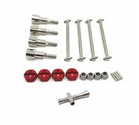 YONMFRDS RC Car DIY Parts For SCY For JJRC Q117 W130 W141 1/16 Metal Wheel Axle Cup Dog Bone Brushed Motor Kit RC Car Accessories Upgrades Replacements Use(Red)