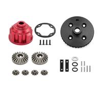YONMFRDS RC Car DIY Parts For Traxxas For Maxx For Slash 1/10 1/8 Metal Complete Rear Differential Kit 37T 13T RC Car Parts And Accessories Replacements Repairs(Red)