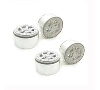 YONMFRDS RC Car DIY Parts For TRX-4 For TRX-6 6X6 G63 4X4 G500 1/10 4PCS Aluminum 2.2" 61 * 36mm Beadlock Wheel Rims RC For Rock Crawler Parts And Accessories Replacement(Silver)