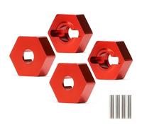 YONMFRDS RC Car DIY Parts For Typhon For Vorteks For Vendetta 1/10 1/8 14mm Wheel Hex Hub Adapter 4Pcs AR310779 AR310871 RC Car Parts Accessories Replacement Repair(Red)