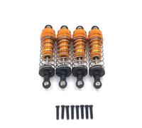 YONMFRDS RC Car DIY Parts For WLtoys 144010 144001 144002 1/12 124017 124019 1/14 Metal 4PCS External For Spring Hydraulic Shock RC Car Parts Replacement And Use(Yellow)