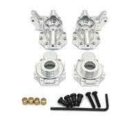 YONMFRDS Rc Car Steering Cup For WLtoys 104006 104010 104020 104026 1/10 Metal Front Axle Steering Cup Kit RC Car Upgrade OP Accessories Parts(Silver)