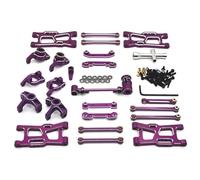 YONMFRDS Rc Car Steering Cup For Wltoys 124007 124016 124018 124017 124019 144001 144010 Metal Steering Cup Kit RC Remote Control Car Parts And Accessories Replacement(Purple)