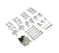 YONMFRDS Rc Car Steering Cup For WLtoys 144016 144018 Metal For Swing Arm Tie Rod Steering Cup Kit RC Remote Control Car Parts And Accessories Upgrade Replacement Use(Silver)