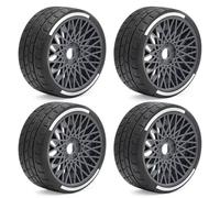 YONMFRDS RC Car Wheel Tyre Kit Compatible With ARRMA For Infraction For Limitless For FELONY 1/7 1/8 RC Car Upgrade Replacement Parts Accessories RC Tires(Gray)