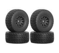 YONMFRDS RC Car Wheel Tyre Kit Compatible With Arrma For MOJAVE For GROM 1/14 RC Car Upgrade Parts Accessories 65mm Tire Tyres Wheel 12mm Hex(Black)