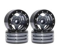 YONMFRDS RC Car Wheel Tyre Kit Compatible With Axial For SCX10 For TRX4 For Redcat 1/10 RC Crawler Car Parts Accessories 4PCS 1.9" Metal Beadlock Wheels Tornado Hole(Gold)