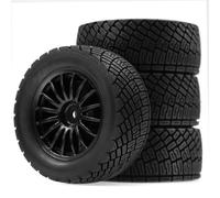 YONMFRDS RC Car Wheel Tyre Kit Compatible With HPI 1/10 RC Off-Road For Rally Car Upgrade Replacement Parts Accessories 78mm OD 2.2" Wheel Rims 12mm Hex(Black)