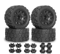 YONMFRDS RC Car Wheel Tyre Kit Compatible With Traxxas For Slash For Arrma For Granite For Axial 1/10 RC Car Upgrade Parts Accessories 12mm 14mm Hex Tires And Wheels
