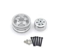 YONMFRDS RC Car Wheel Tyre Kit Compatible With WPL C14 C24 B14 B16 B24 B36 For HengLong For FeiYu For JJRC RC Car Parts Accessories Metal Single Wheel Front Axle(Silver)