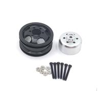 YONMFRDS RC Car Wheel Tyre Kit Compatible With WPL C14 C24 B14 B16 B24 B36 For HengLong For Feiyu For JJRC RC Car Upgrade Parts Accessories Metal Single Wheel Front Axle(Black)