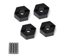 YONMFRDS RC Cars Models Parts For Arrma 3S For Senton For Vorteks For Typhon Big For Rock For Granite 1/10 4pcs Metal 14mm Wheel Hex Hub Adapter RC Car Upgrade Parts(Black)