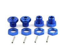 YONMFRDS RC Cars Models Parts For Arrma 3S For Typhon 4x4 3S For Blx For Typhon 4x4 550 Mega 1/8 Metal 17mm Wheel Hex Hub Adapter With Nut RC Car Upgrade Parts(Blue)