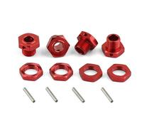 YONMFRDS RC Cars Models Parts For Arrma For Infraction For Limitless For Felony 6S 1/7 For Typhon 6S 1/8 Metal 17mm Wheel Hex Hub Adapter With Nut RC Parts(Red)