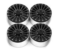 YONMFRDS RC Cars Models Parts For Axial For SCX10 For Wraith RR10 For Capra For Traxxas For TRX4 1/8 1/10 135mm 2.6" Beadlock Wheel Rim Rubber Tire Set RC Crawler(Black hub)