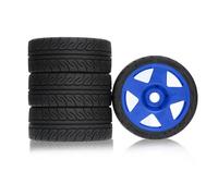 YONMFRDS RC Cars Models Parts For KM For Rally WRC Citron C3 For MJX For Hyper Go 7303 7304 For Infraction 1/7 1/8 RC For Rally Off-Road Tires Wheel 17mm Hex(Blue)