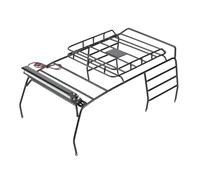 YONMFRDS Rc Chassis For Axial For SCX10 For Wrangler 1/10 Metal Roof Rack Roll Cage Luggage Tray With Light Bar RC Crawler Car Replacement And Repair