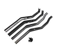 YONMFRDS Rc Chassis For Axial For SCX10 III For Gladiator For Wrangler 1/10 Wheelbase Adjustable Metal Chassis Frame Rail Set RC Crawler Parts Replacement(Black)
