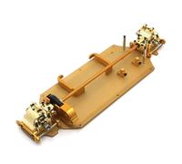 YONMFRDS Rc Chassis For WLtoys 124016 124017 124018 124019 1/12 Metal Bottom Plate Gearbox Differential Center Drive Package RC Car Parts Replacement(Yellow)