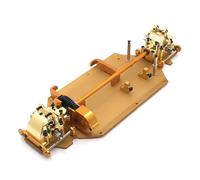YONMFRDS Rc Chassis For WLtoys 144010 144001 144002 1/14 Metal Bottom Plate Gearbox Differential Center Drive Package RC Car Parts Replacement Repair(Yellow)