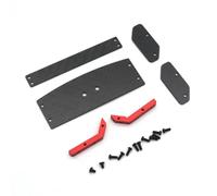 YONMFRDS Rc Chassis For Wltoys 244016 For Losi Micro-b 2WD 1/24 Metal Carbon Fiber Rear Wing Component Remote Control Car Accessories Upgrades Replacement(Red)