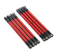 YONMFRDS Rc Connecting Rod Tie Rod For AXIAL For SCX10 90046 For TRX4 1/10 8PCS Aluminum Alloy Link Rod Linkage Set 313MM Wheelbase RC Crawler Car Accessories Truck(Red)