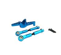 YONMFRDS Rc Connecting Rod Tie Rod For Losi 1/5 5ive T 5T For Rofun For Rovan LT For KM X2 Aluminum Alloy Steering Dual Servo Arm Tie Rods Accessories(Blue)