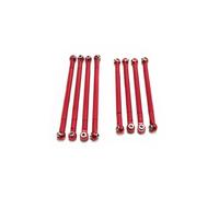 YONMFRDS Rc Connecting Rod Tie Rod For MN86 MN86s For MN128 Metal Link Rods 6pcs Set Remote Control Car Upgrade Modifications Parts Accessories(Red)