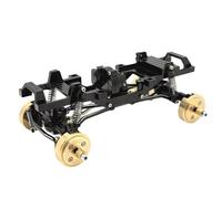 YONMFRDS RC Crawler Frame For FMS For FCX24 Xiaoqi 1/24 Metal For Chassis Frame Includes Spare Parts Dual Speed Gearbox RC Car Upgrade Parts(Black)