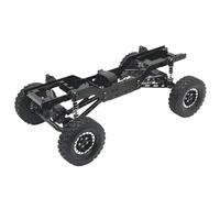 YONMFRDS RC Crawler Frame For MN For MN78 1/12 Metal Front And Rear Door Bridge Frame For Chassis Model RC Car Upgrade And Modification Parts(Black)