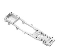 YONMFRDS RC Crawler Frame For WPL D12 1/10 Metal Body For Chassis Frame Kit R604S RC For Racing Car DIY Truck Upgrade Accessories(Silver)