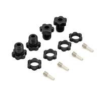 YONMFRDS RC Crawlers Toys For Traxxas For E-Revo 5353x For E-Maxx For Summit 1/10 1 Set 17mm RC Car Hex Nuts Splined Wheel Hubs(Black)